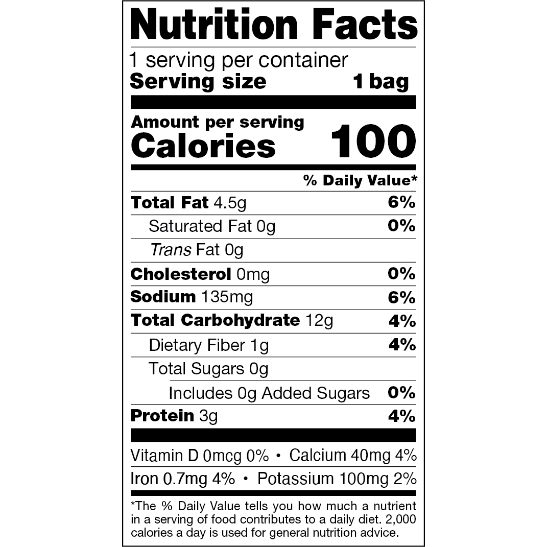Harvest Snaps Crunchy Loops Sour Cream & Onion (Red Lentil), .75 oz Bag (SAMPLE) - Image 3