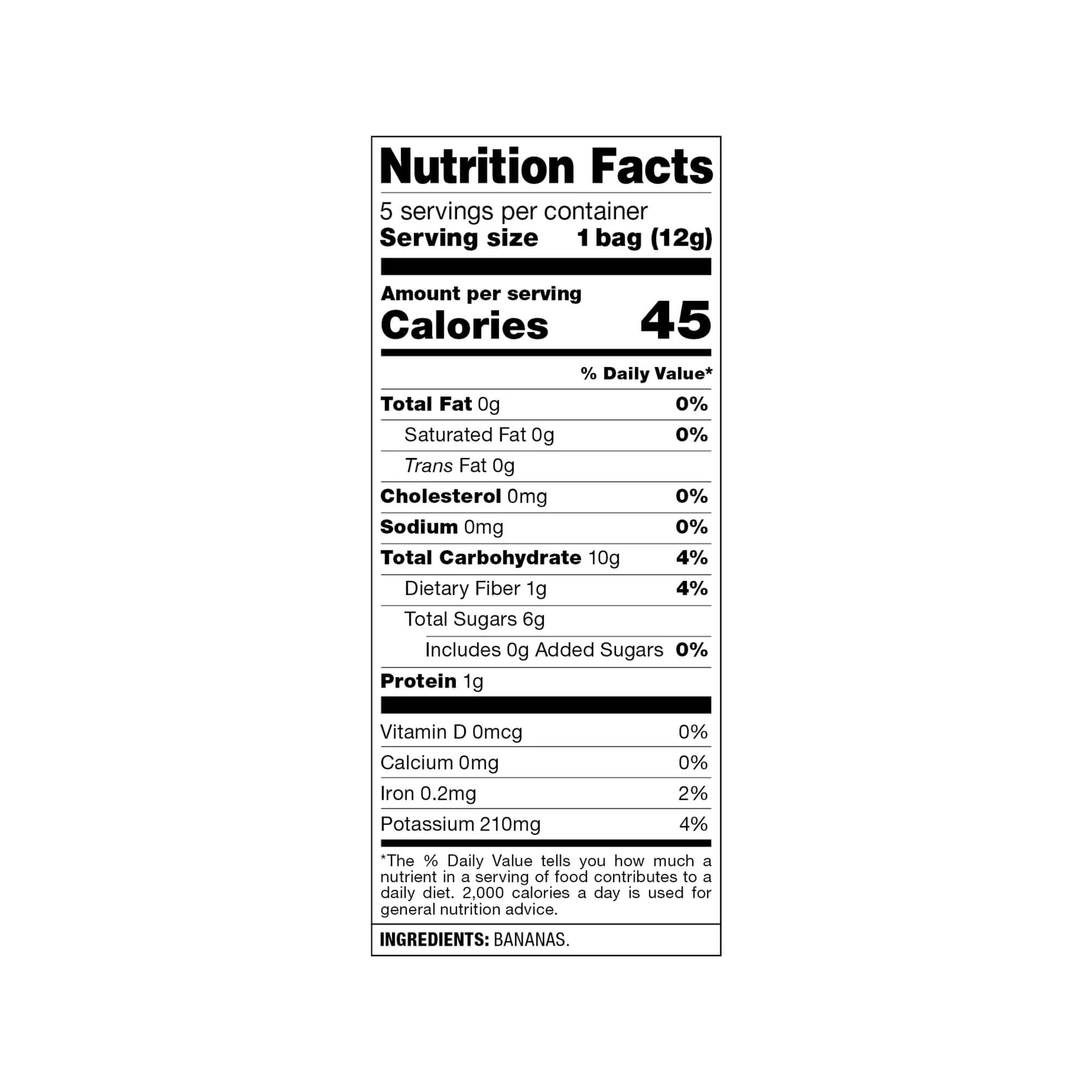 Harvest Snaps Kids Crispy Bananas 2.10 oz. (5ct.) Bag (SAMPLE) - Image 3
