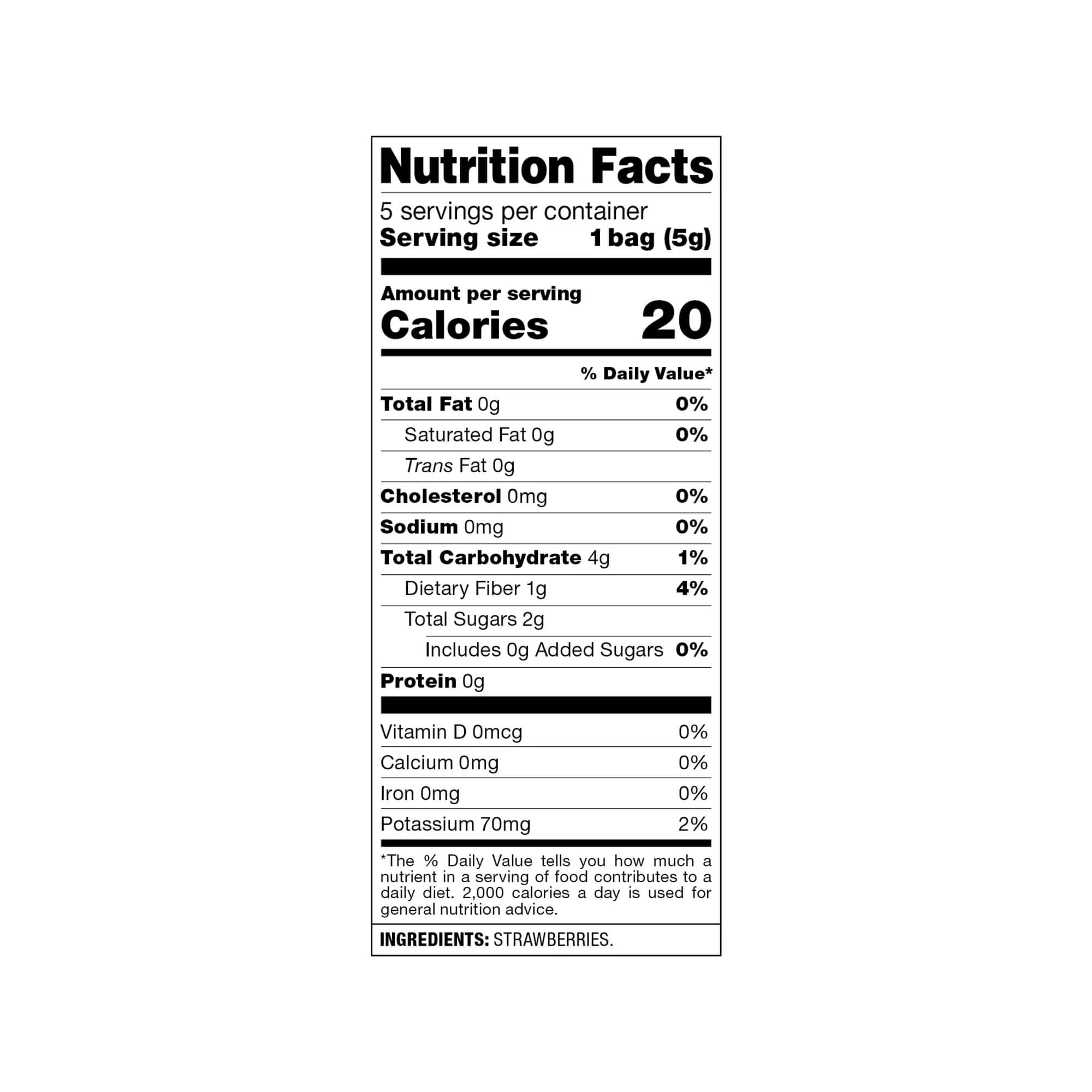 Harvest Snaps Kids Crispy Strawberries 0.9 oz. (5ct.) Bag (SAMPLE) - Image 3
